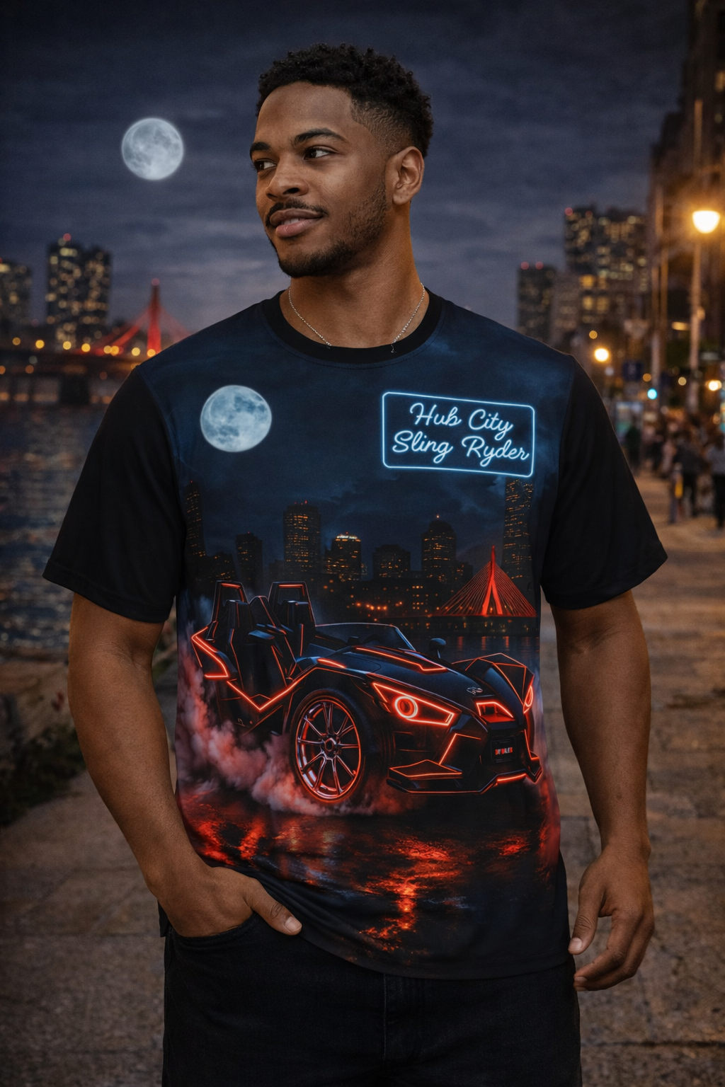 Night Rider - Men's Graphic T‑Shirt