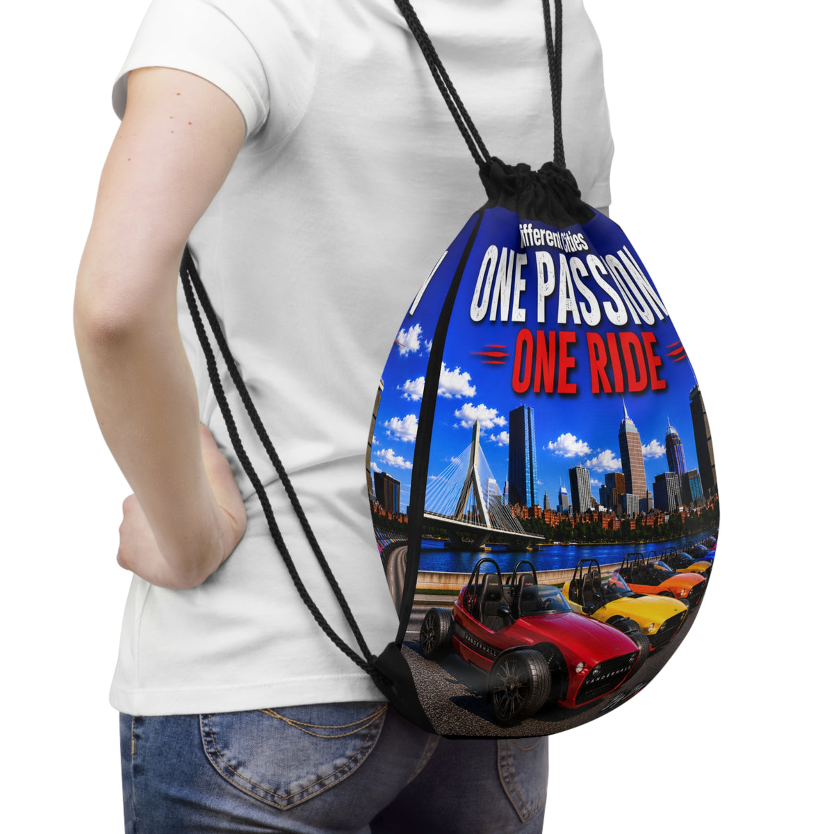 One Passion, One Ride - Vanderhall - 2-Sided Drawstring Bag