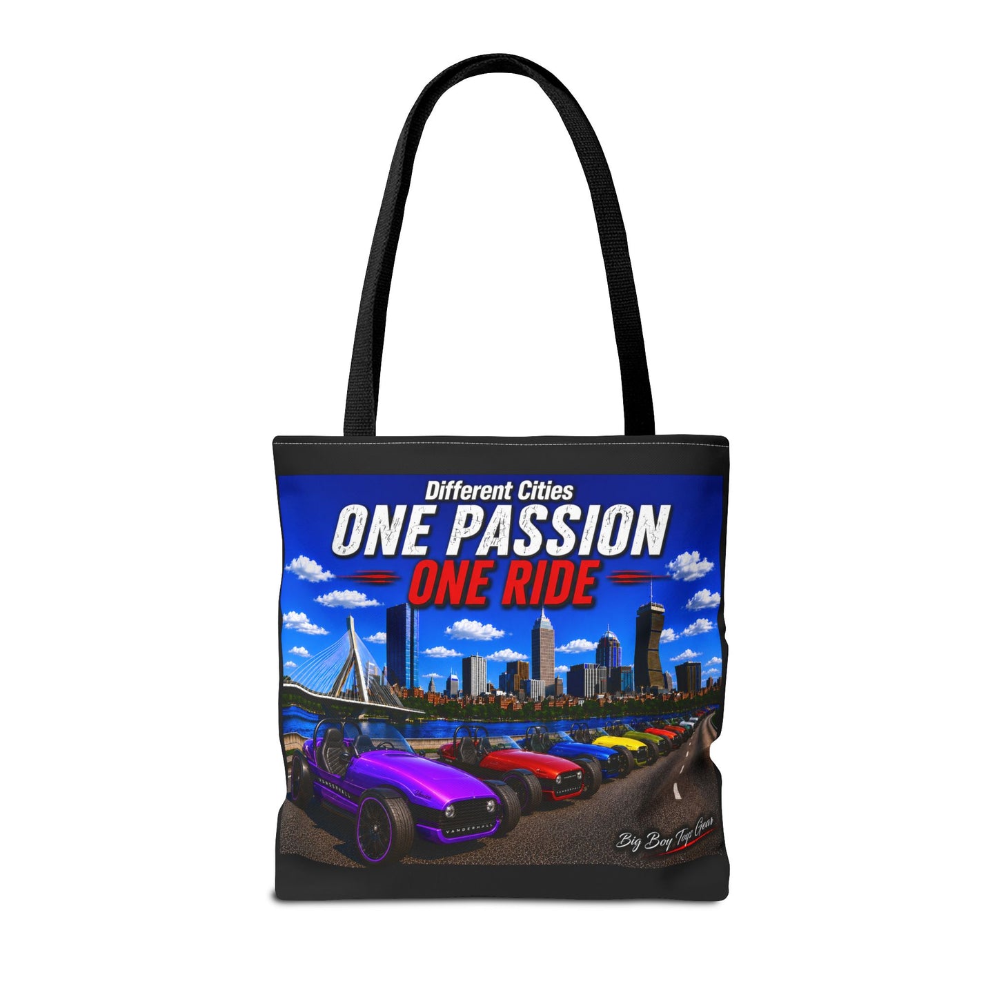 One Passion One Ride Car Lovers Tote Bag — City Skyline Automotive Tote