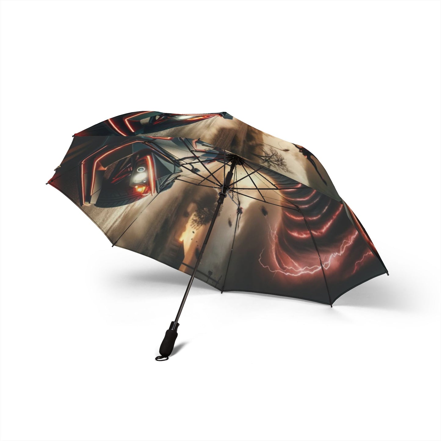 Storm Mech Foldable Umbrella — Sci‑Fi Mecha Tornado Design