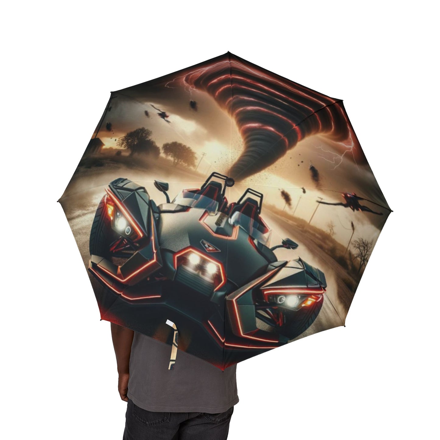 Storm Mech Foldable Umbrella — Sci‑Fi Mecha Tornado Design