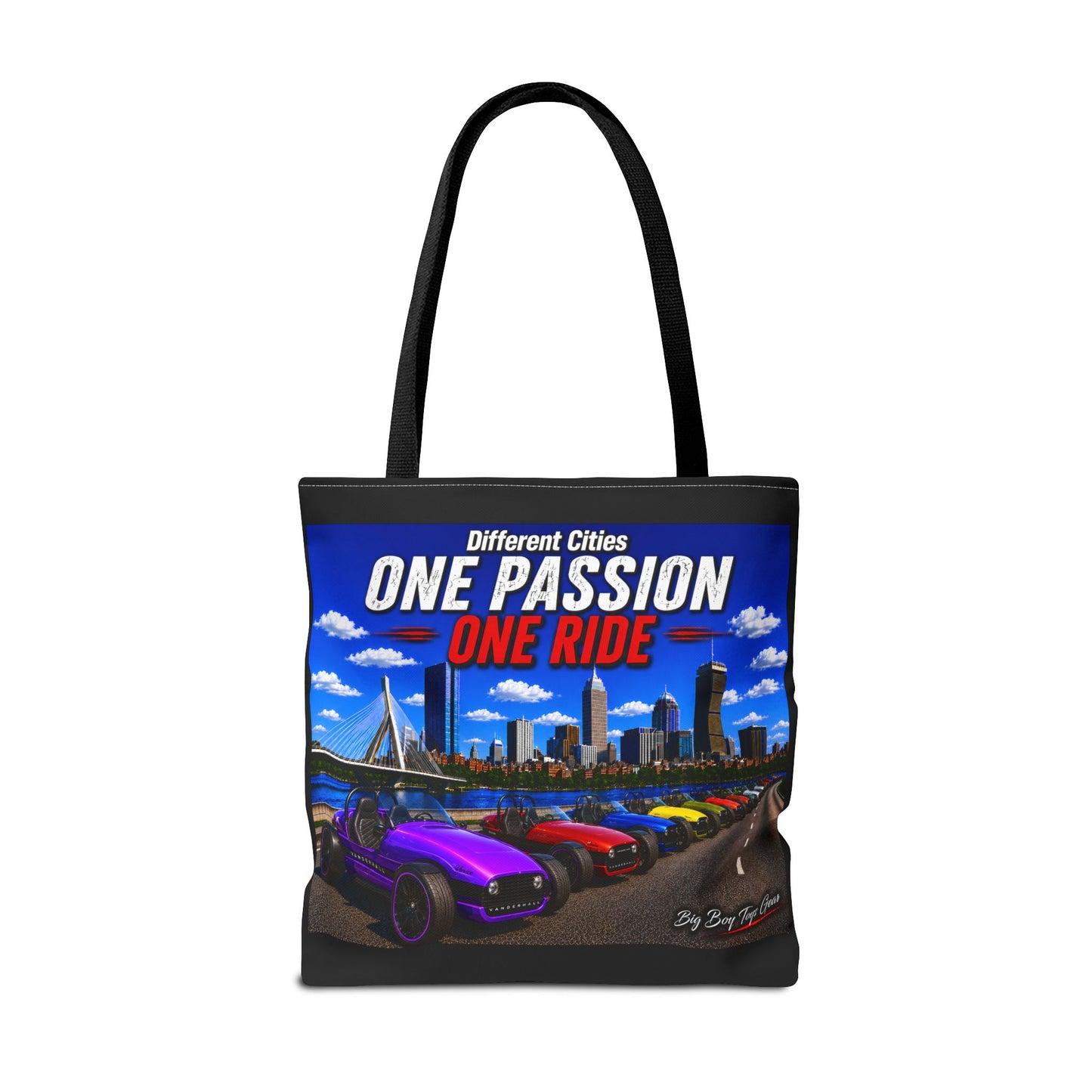 One Passion One Ride Car Lovers Tote Bag — City Skyline Automotive Tote