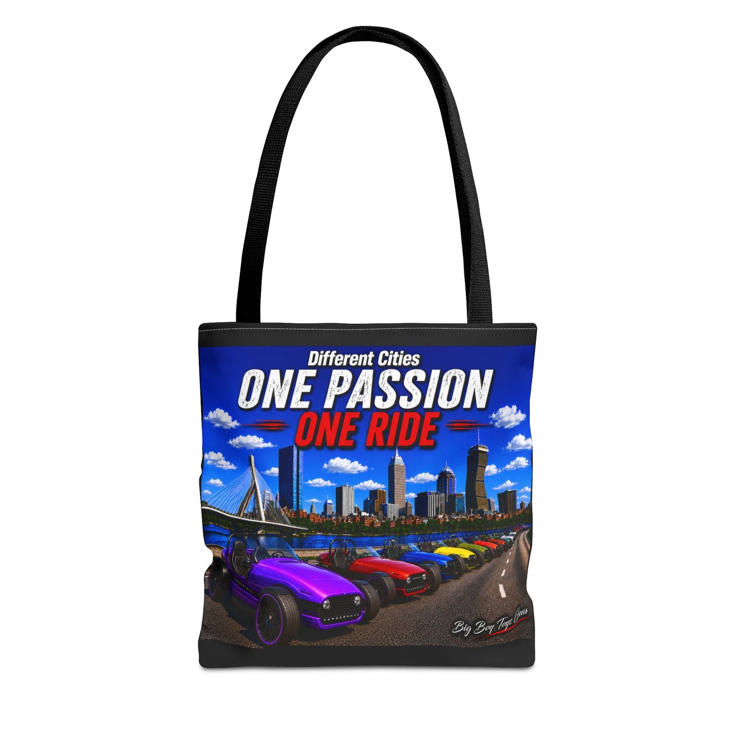 One Passion One Ride Car Lovers Tote Bag — City Skyline Automotive Tote