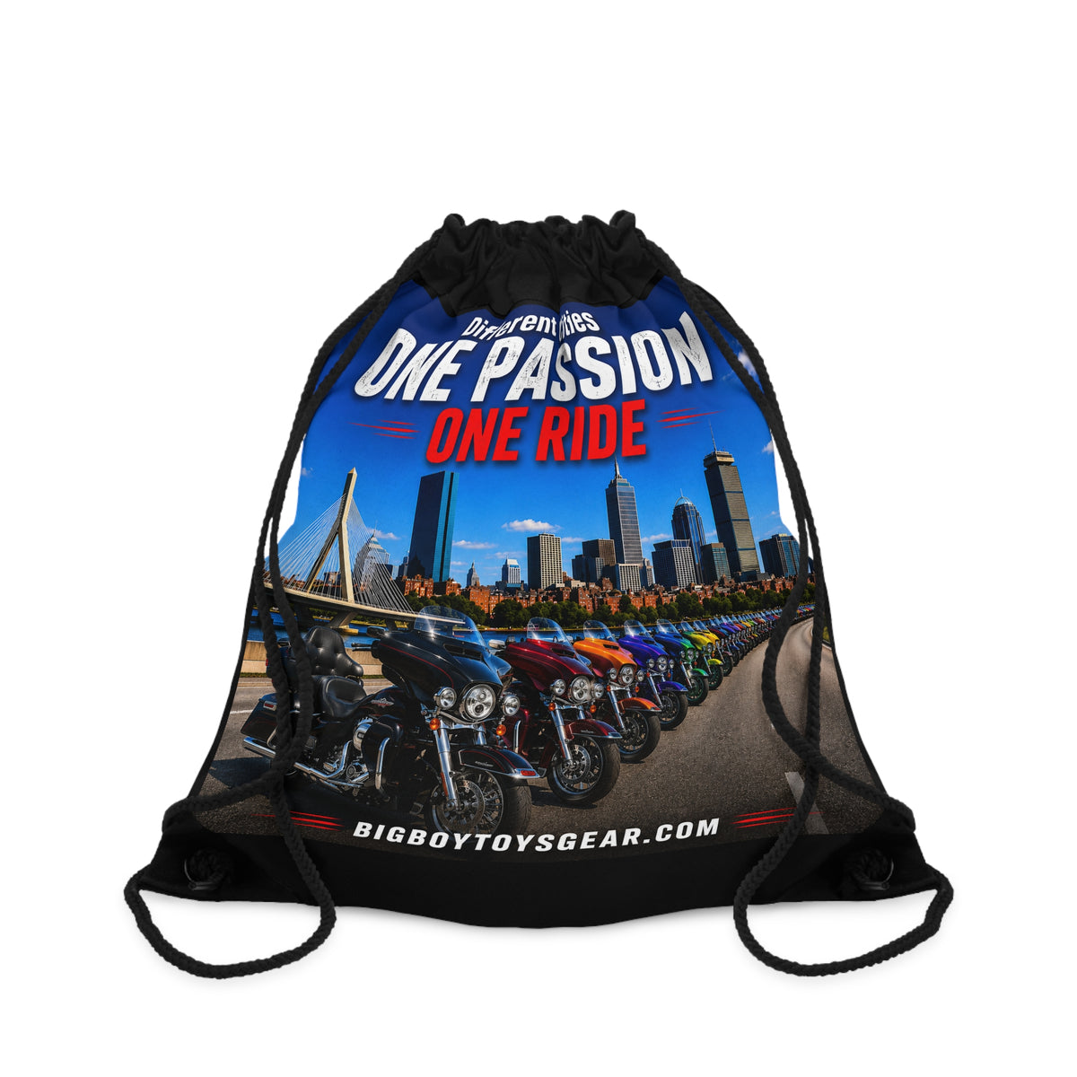 One Passion One Ride - Motorcycle - 2-Sided Drawstring bag