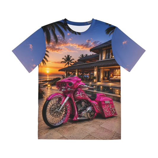 Pink Tropical Sunset - Motorcycle