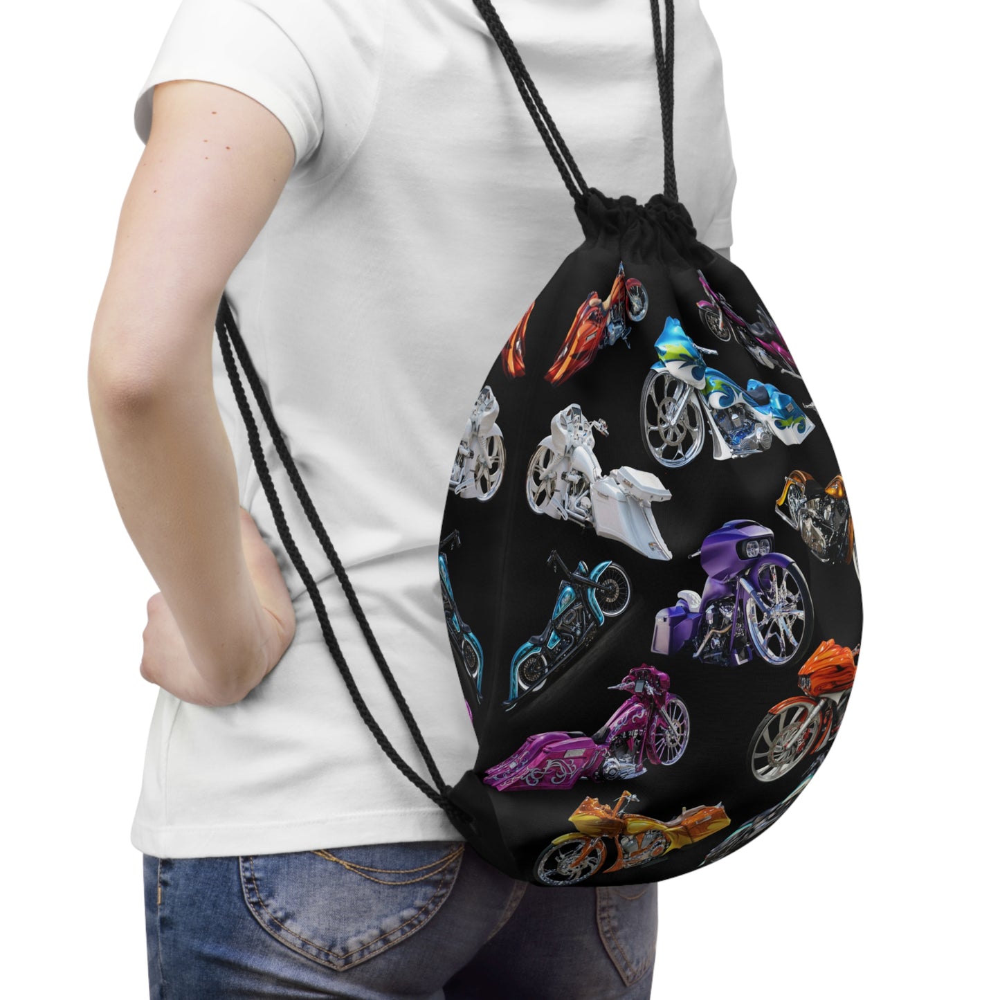 Faces Of Harley - Drawstring Bag