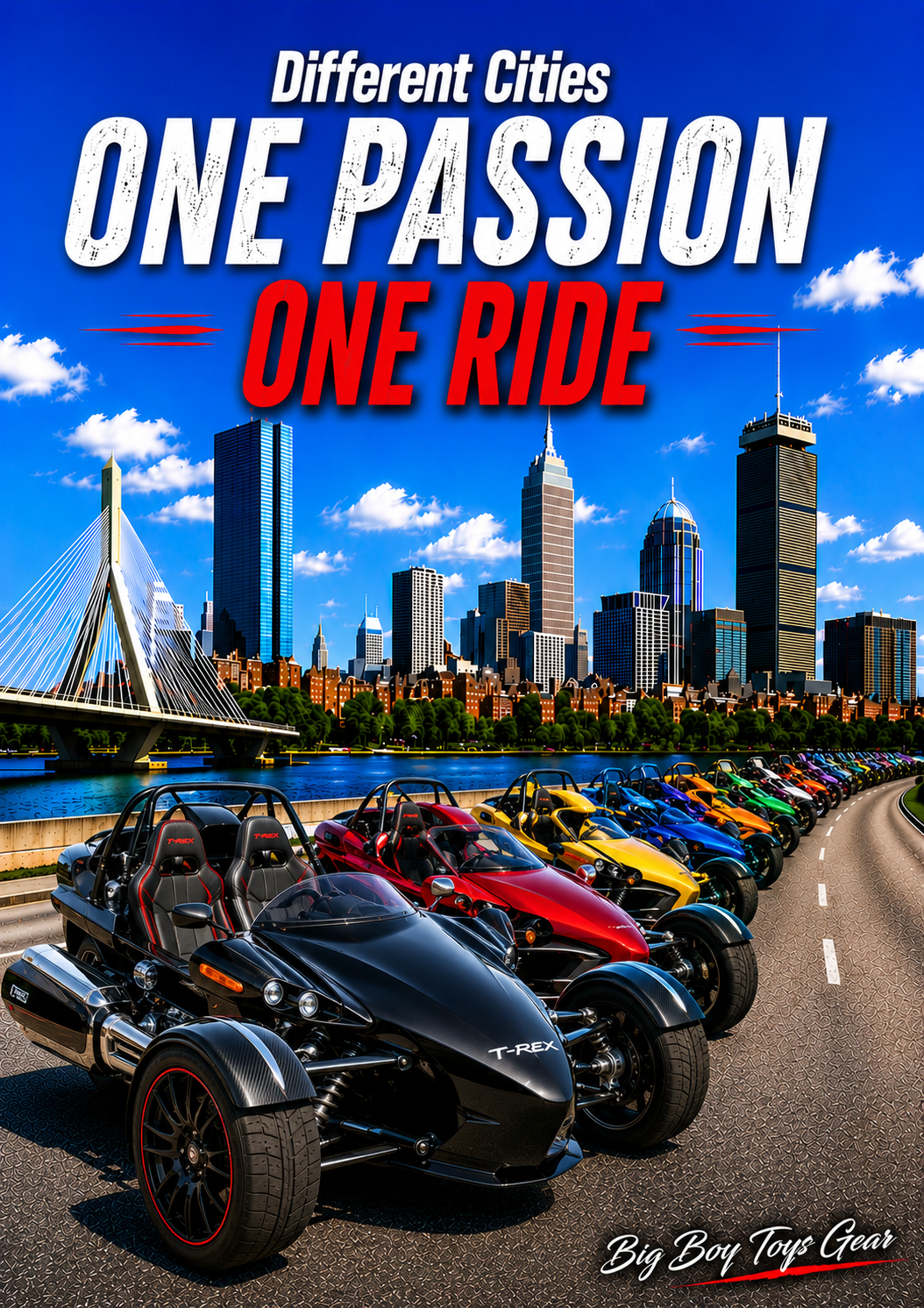 One Passion, One Ride - T-Rex - Water Bottle