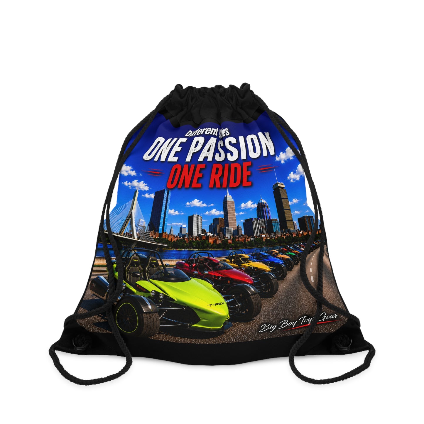 One Passion One Ride - T-Rex - 2 Sided Drawstring Bag