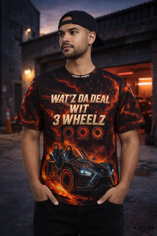 Wat'z Da Deal Wit 3 Wheelz - Men's Graphic T-Shirt