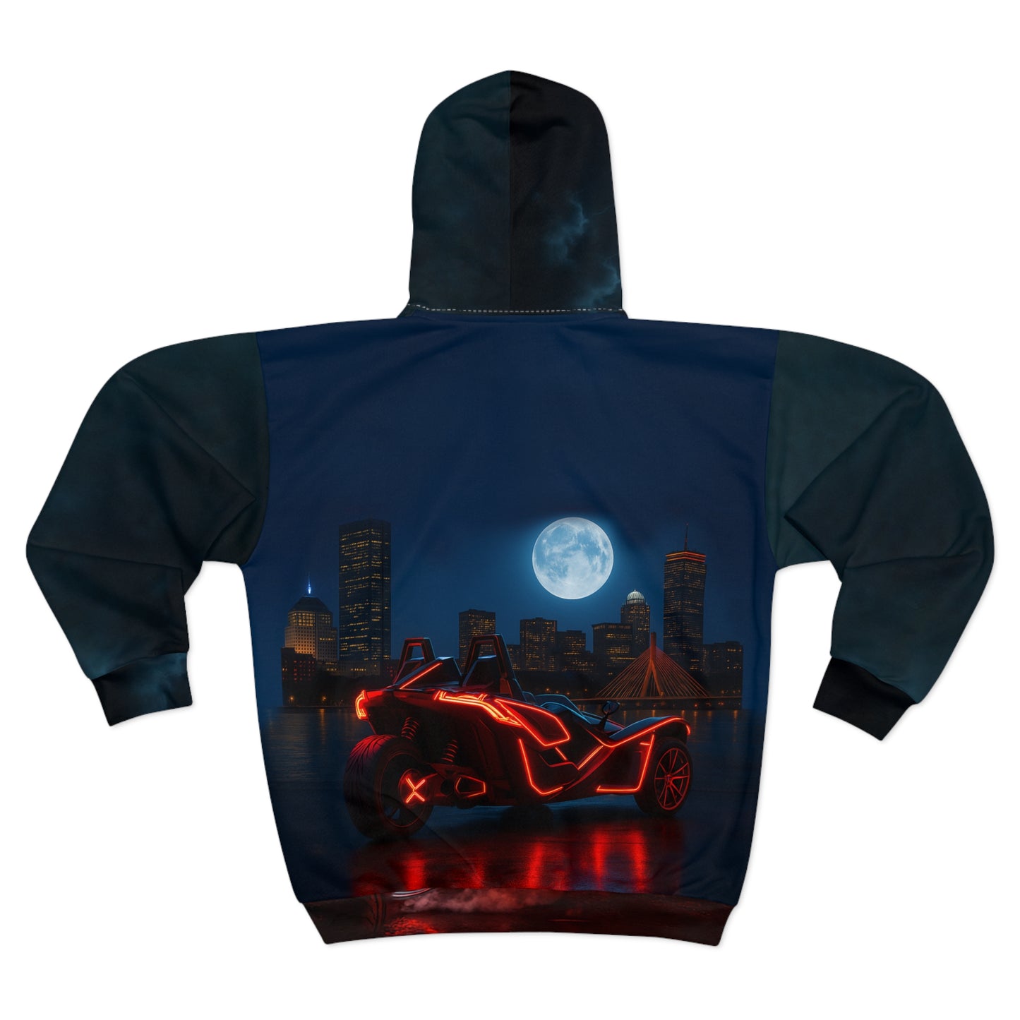 The Night Rider - Unisex Graphic Zip-Up Hoodie