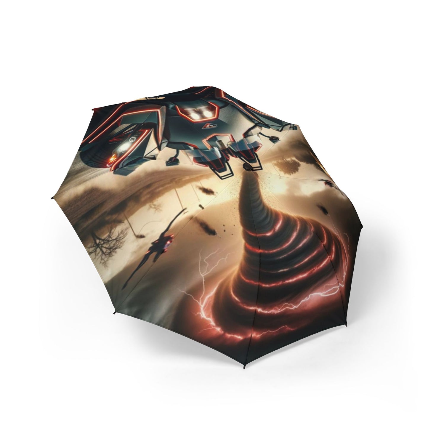 Storm Mech Foldable Umbrella — Sci‑Fi Mecha Tornado Design