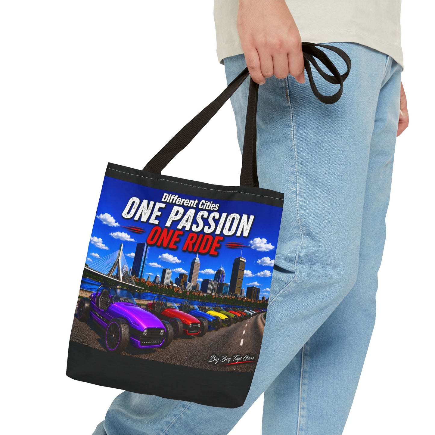 One Passion One Ride Car Lovers Tote Bag — City Skyline Automotive Tote