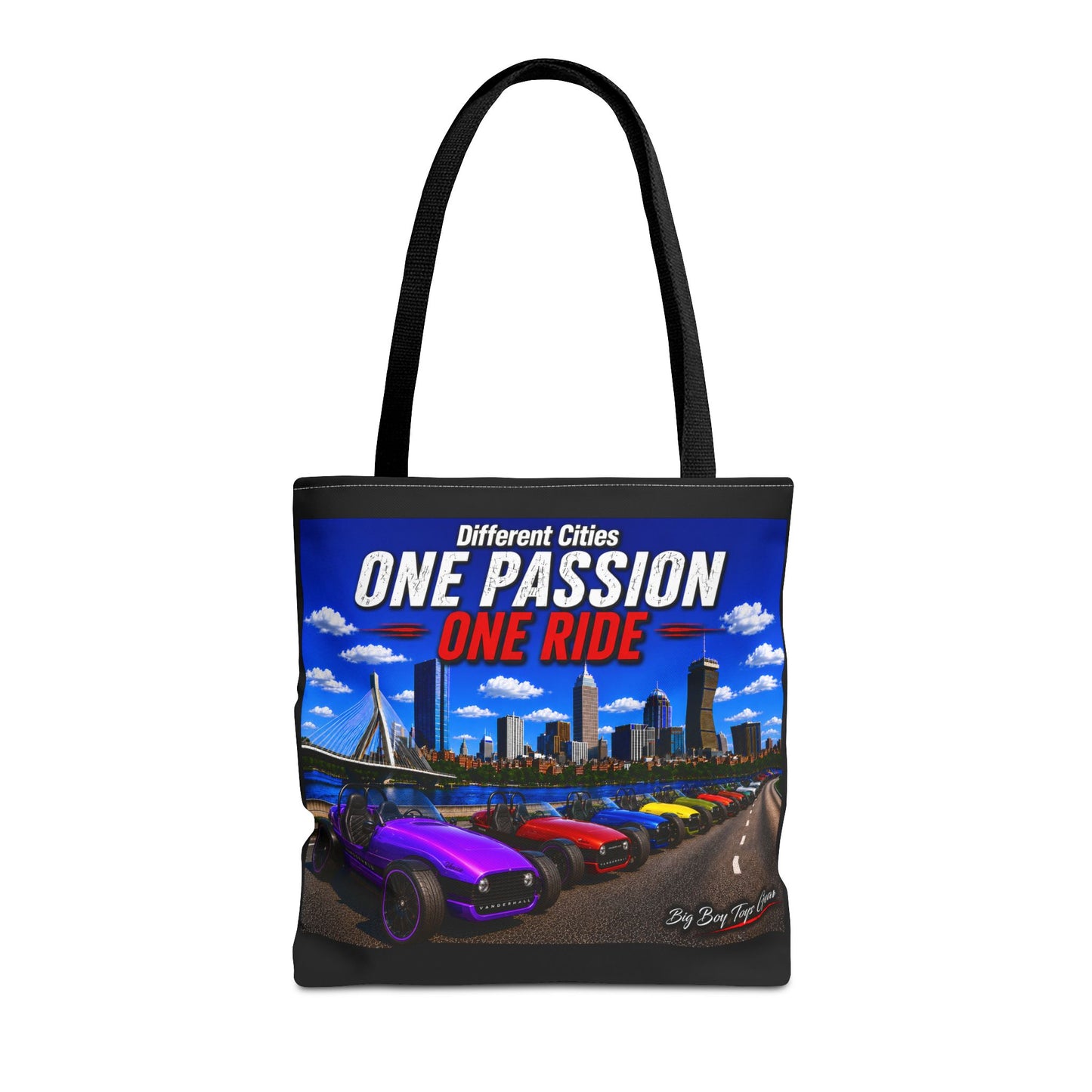 One Passion One Ride Car Lovers Tote Bag — City Skyline Automotive Tote