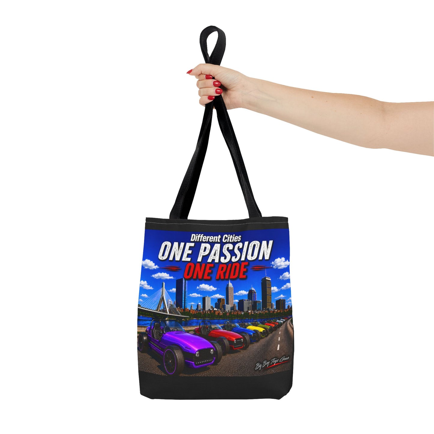 One Passion One Ride Car Lovers Tote Bag — City Skyline Automotive Tote