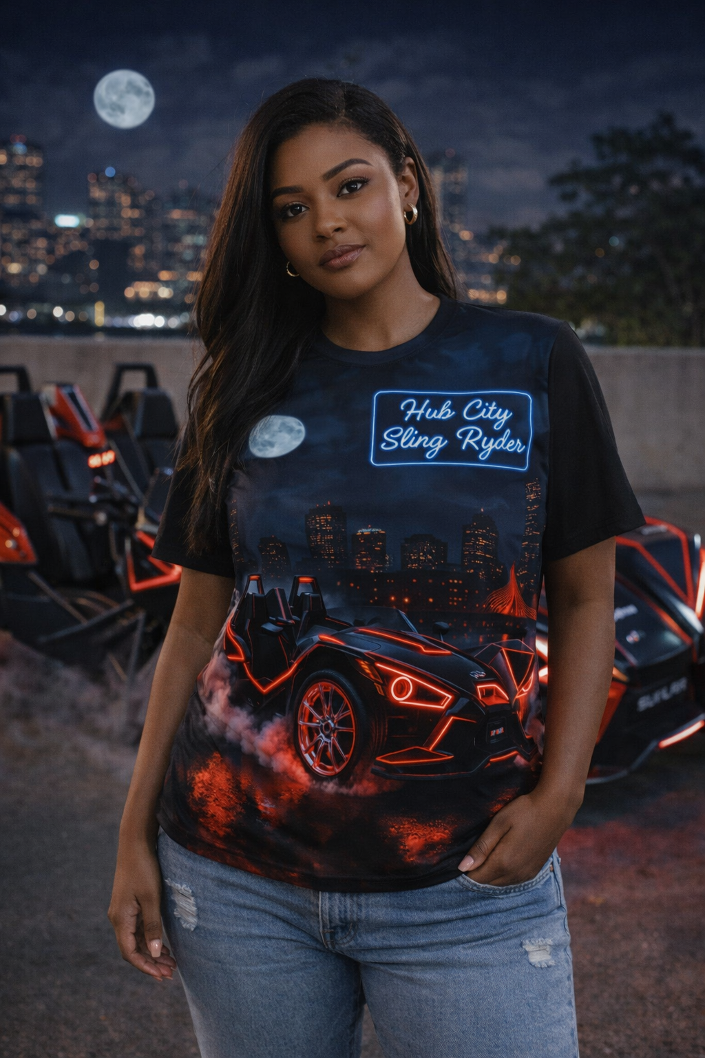 Night Rider - Women's Graphic T-Shirt