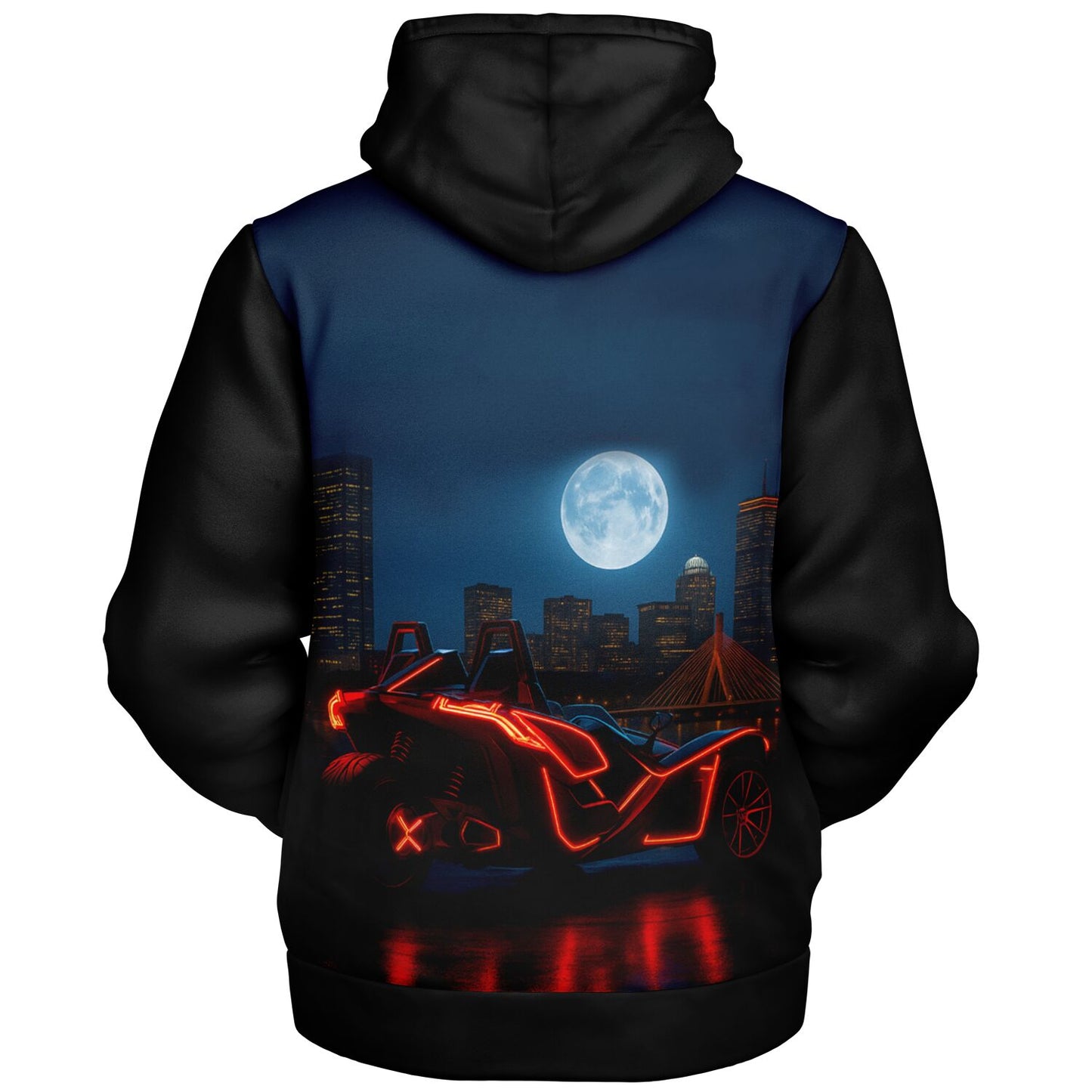 Night Ryder -  Unisex Graphic - Zip-Up Fleece Jacket - HEAVY WEIGHT
